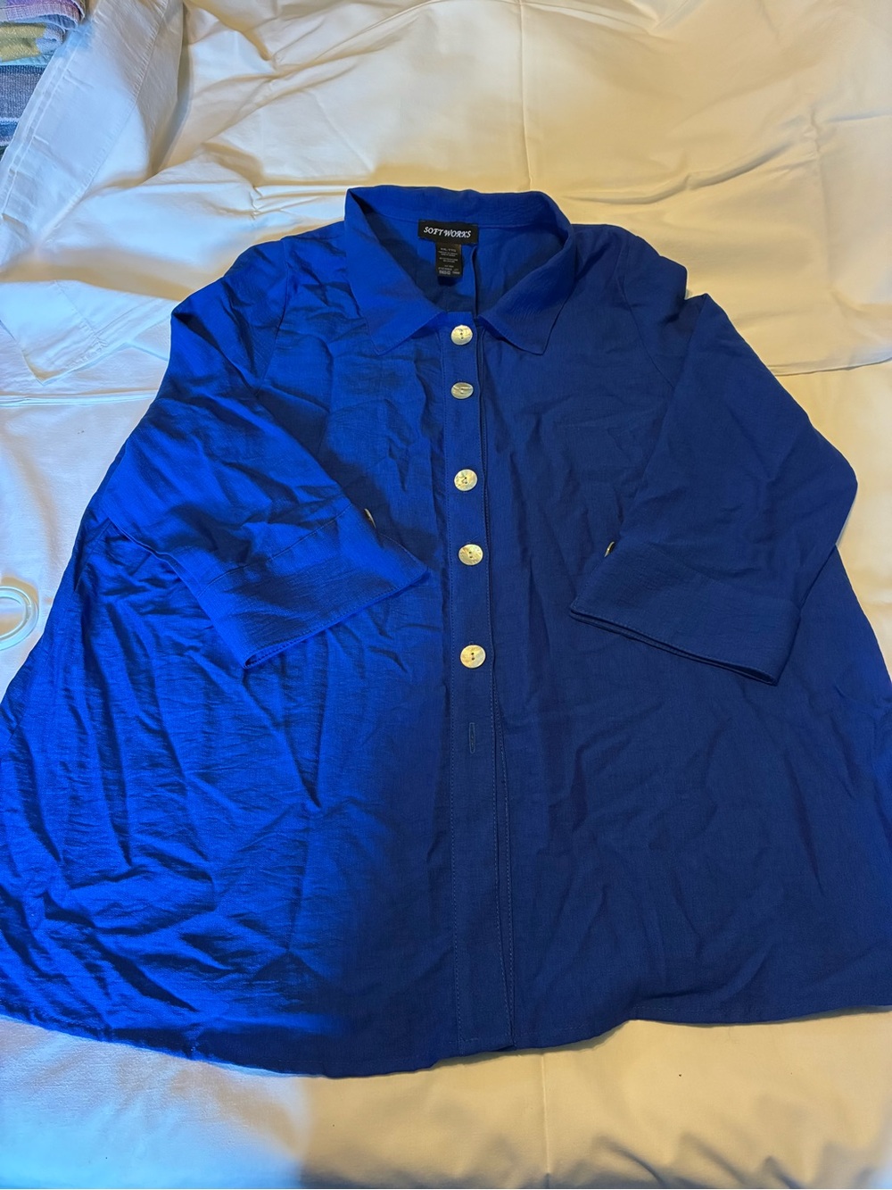 Girls' Royal Blue Button-Front Top